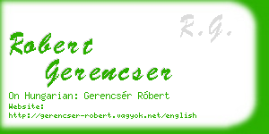 robert gerencser business card