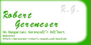 robert gerencser business card